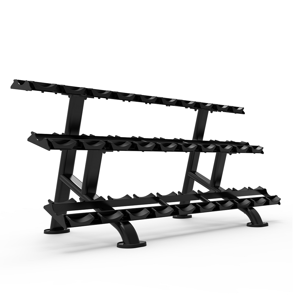 Горизонтальная стойка для круглых гантелей на 15 пар Impulse Evolution — изображение 2